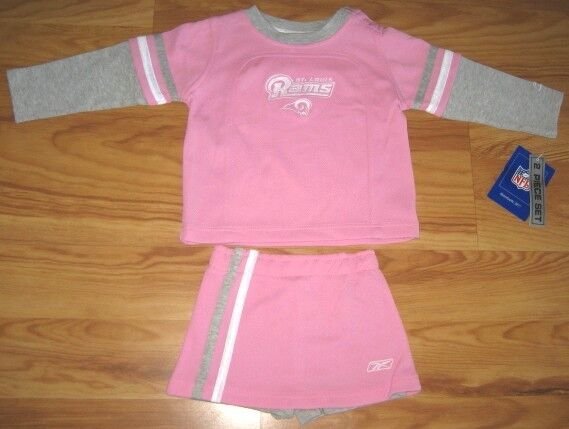 NEW ST. LOUIS RAMS CHEERLEADER UNIFORM OUTFIT JERSEY 2T
