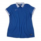 NEW NIKE LASER II 2 WOMENS M SOCCER POLO JERSEY DUKE BLUE ITALY 588506 BLANK $70