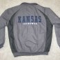 NEW KANSAS JAYHAWKS JACKET SMALL S SM KU GREY GRAY BLUE FULL ZIP UP NWT