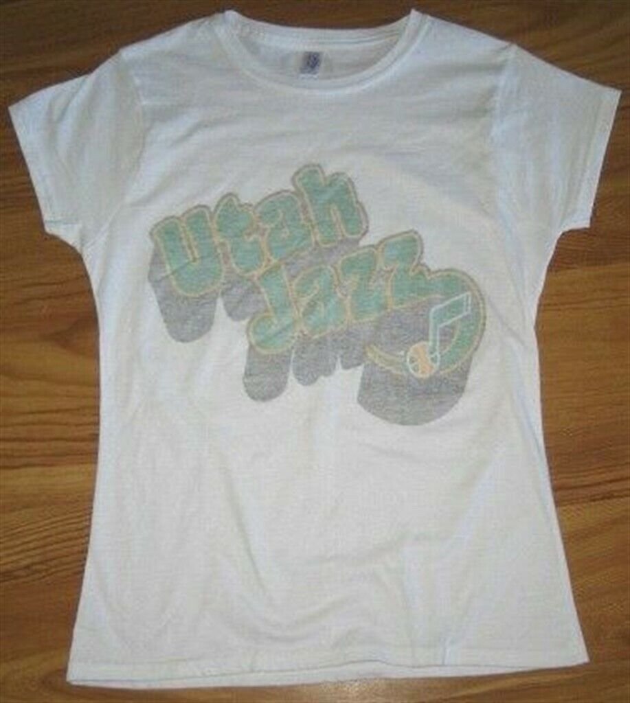 NEW UTAH JAZZ NOTE LOGO LADIES WOMENS FITTED T SHIRT XL XLARGE
