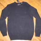 NEW CHAPS KNIT SWEATER COTTON NAVY BLUE 100% COTTON XL NWT $69.50 KNITTED