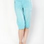 NIKE TRAINING SPORTS CASUAL CAPRI PANTS 413989 LADIES WOMEN AQUA M MD CHINA NSW