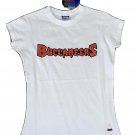TAMPA BAY BUCCANEERS WOMENS CAP SLEEVE FITTED T SHIRT MEDIUM MED M BUCS NFL TOP