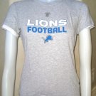 REEBOK DETROIT LIONS WOMENS CAP SLEEVE T SHIRT L LARGE LRG LG NEW TEE FOOTBALL