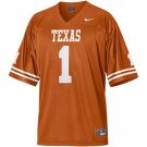 NEW NIKE TEXAS LONGHORNS YOUTH LARGE LG L  JERSEY #1 BURNT ORANGE NWT