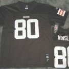 REEBOK CLEVELAND BROWNS KELLEN WINSLOW JERSEY LARGE LRG L YOUTH 14 16 BROWN
