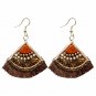 Handmade Artificial Earrings Cathay Spice And Gardenia Color