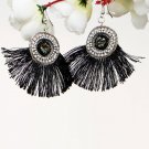 Handmade Artificial Earrings Anthracite Color