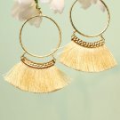 Handmade Artificial Earrings Gardenia Color