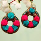 Handmade Artificial Earrings Aquarius And Azalea Color