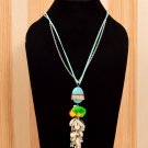 Handmade Artificial Necklace Sky Blue And Pristine Color