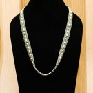Handmade Artificial Necklace Fair Aqua And Golden Color
