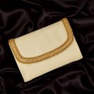 Embroidery Clutch Almond Oil Color