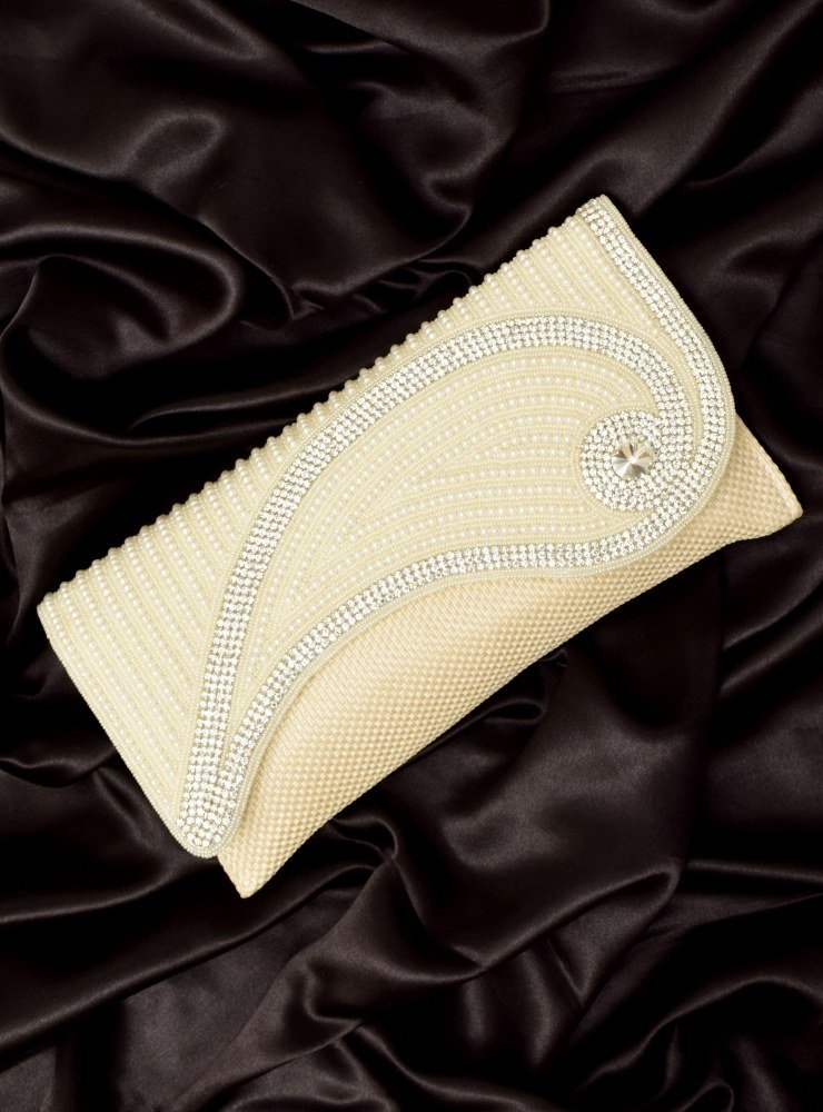 Embroidery Clutch Winter White Color