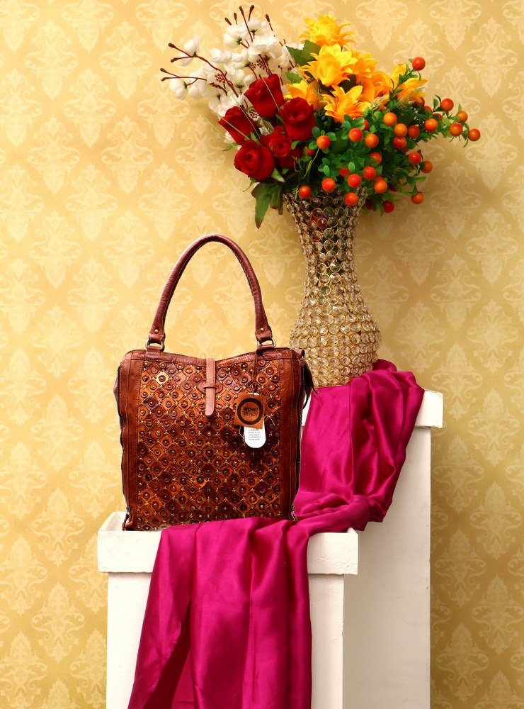 Leather Bag Brown Patina Color