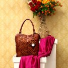Leather Bag Brown Patina Color