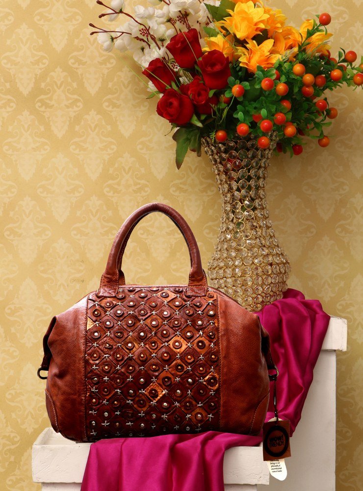 Leather Bag Rustic Brown Color