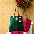 Leather Bag Antique Green And Hazel Color