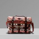 Leather Bag Mahogany And White Color