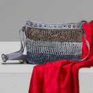 Leather Bag Gray Violet Color