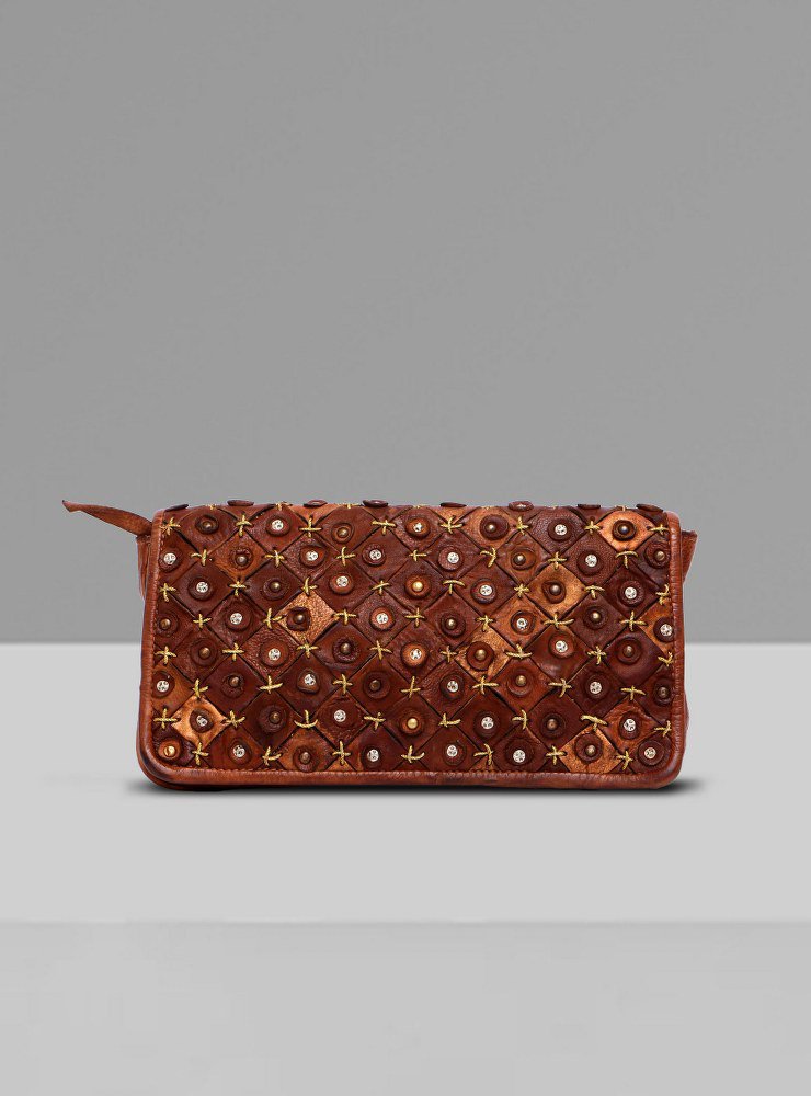 Leather Bag Red Ochre Color