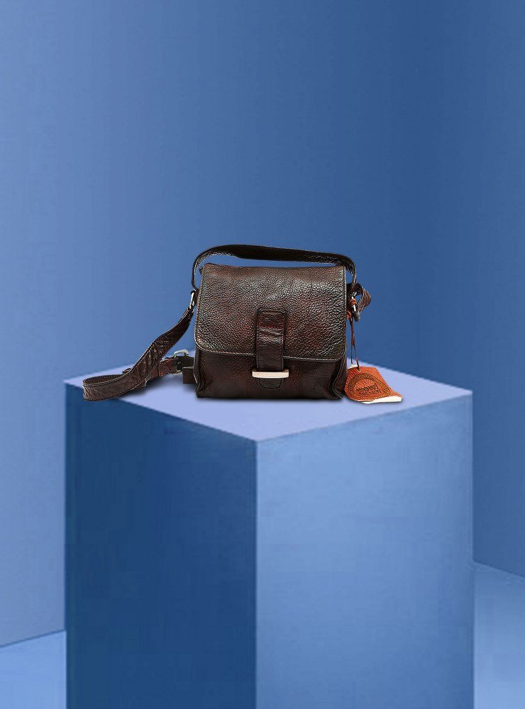 Leather Bag Deep Mahogany Color