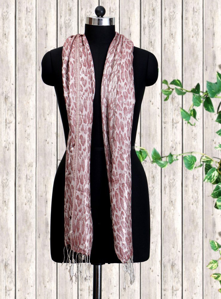 Viscose Stole Tibetan Red Color