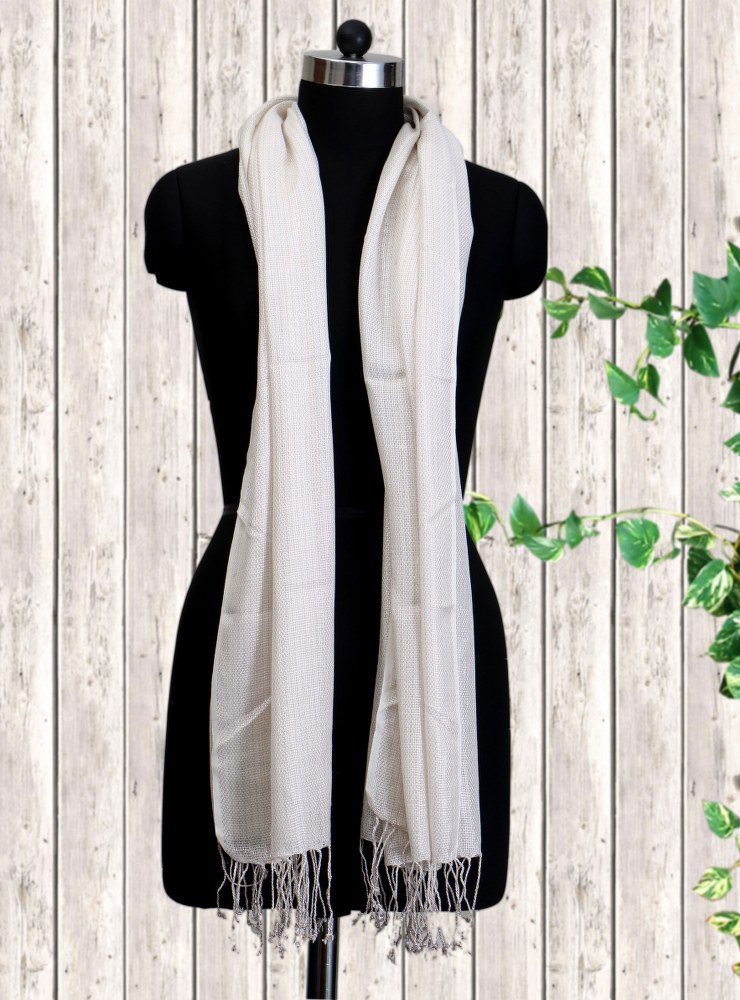 Viscose Stole Whitecap Gray Color