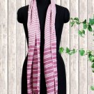 Viscose Stole White And Cashmere Rose Color