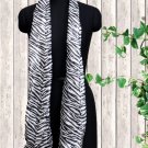 Polyester Stole Black And White Color