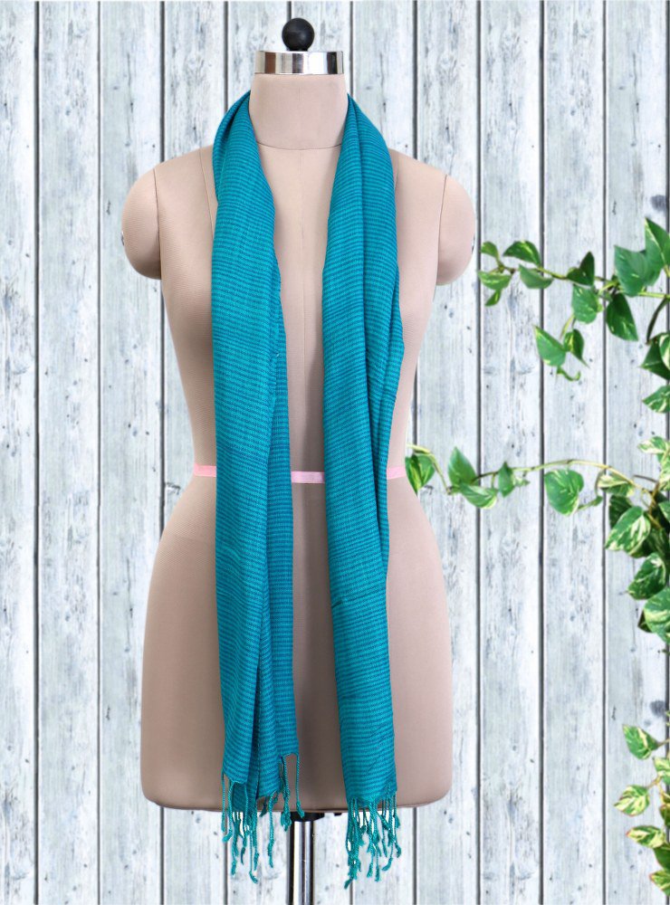 Viscose Stole Mosaic Blue Color