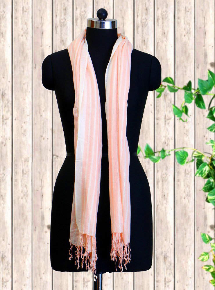 Viscose Stole Coral Cloud Color