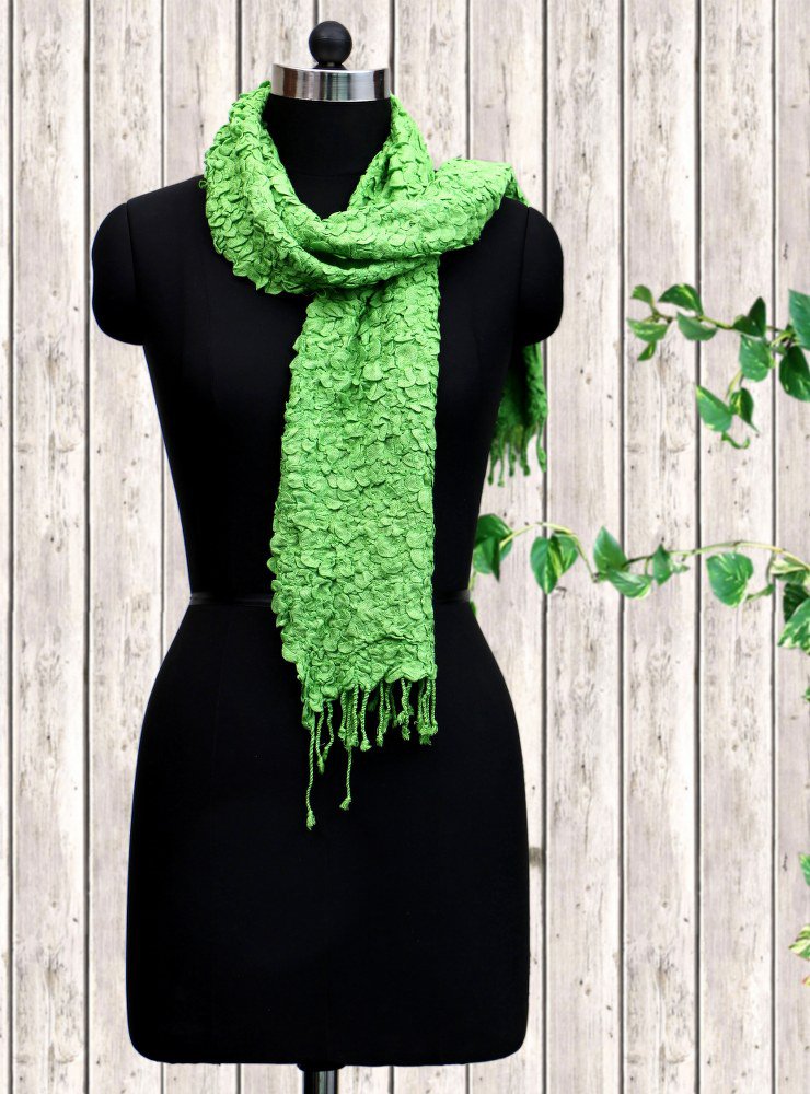 Viscose Stole Light Green Color