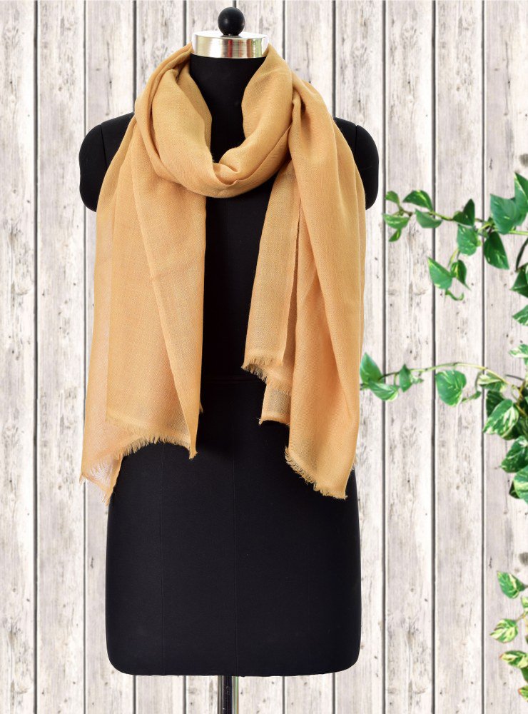 Cashmere Wool Stole Sunset Gold Color