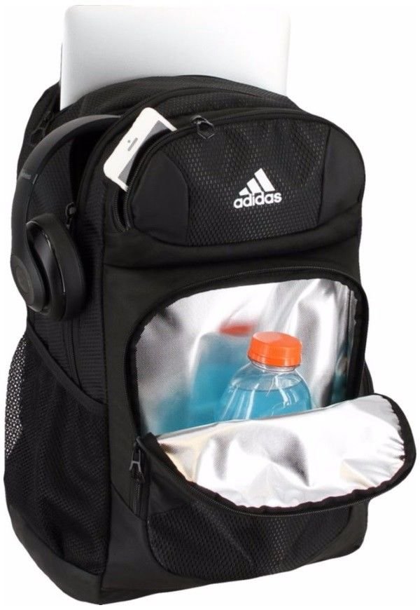 Adidas Strength III Backpack, Laptop Sleeve, Cooler Pocket, Black, TECH