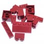Bulk Lego Pieces: 55 Brown and Red Assorted Bricks and Parts Legos ** NEW **