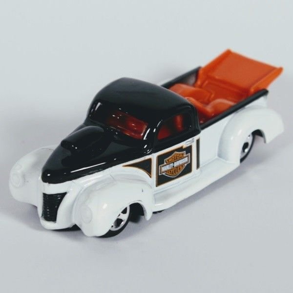 Hot Wheels Harley Davidson 40s Ford Truck, White Black Orange ** NEW