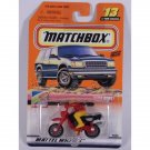 Matchbox 2000 #13 Dirt Bike, Red w/ Black, To The Beach, First 10,000 Logo