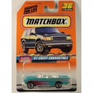 Matchbox 1998 #36 '57 Chevy Convertible Bel Air, Turquoise, Classic Decades