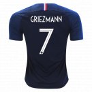 Antoine GRIEZMANN #7 France Home 2018 Men Soccer Jersey + Full World Cup Patches