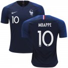 Kylian MBAPPE #10 France Home 2018 Men Soccer Jersey + Full World Cup Patches
