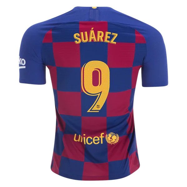 Luis SUAREZ #9 Barcelona Home 19/20 Men Soccer Jersey + Laliga Badge