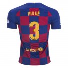 Gerard PIQUE #3 Barcelona Home 19/20 Men Soccer Jersey + Laliga Badge