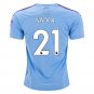 David SILVA #21 Manchester City Home 19/20 Men Soccer Jersey + EPL & Nexen Badges