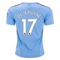 Kevin DE BRUYNE #17 Manchester City Home 19/20 Men Soccer Jersey + EPL & Nexen Badges