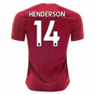 Jordan HENDERSON #14 Liverpool Home 19/20 Men Soccer Jersey + EPL & WU Badges