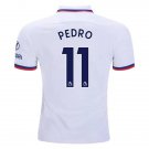 PEDRO Rodriguez #11 Chelsea Away 19/20 Men Soccer Jersey + EPL & Hyundai Badges