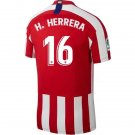 Hector HERRERA #16 Atletico Madrid Home 19/20 Men Soccer Jersey + Laliga Badges