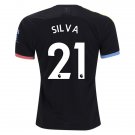 David SILVA #21 Manchester City Away 19/20 Men Soccer Jersey + EPL & Nexen Badges