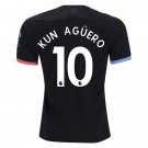 Sergio KUN AGUERO #10 Manchester City Away 19/20 Men Soccer Jersey + EPL & Nexen Badges
